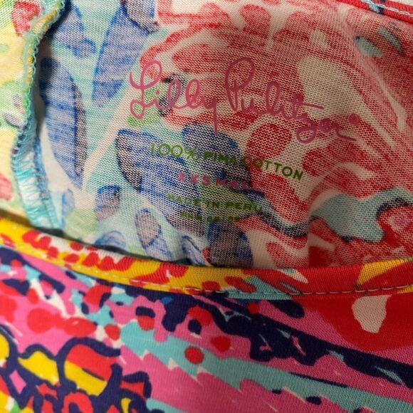 Lilly Pulitzer Fishing for Compliments Marlowe Multi Floral Mini T-Shirt Dress - Picture 4 of 11